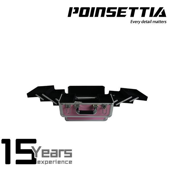 Multi-layer Cosmetic Trolley Aluminum Rolling Makeup Case